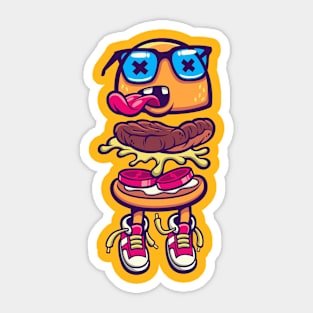 Funny Burger Sticker